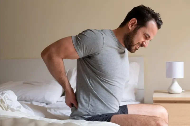 Men with back pain